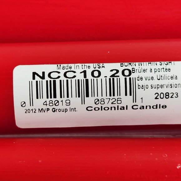 Colonial Candle, Christmas Red 10" Classic Candles, Unscented, Box of 12 NEW - Picture 4 of 7